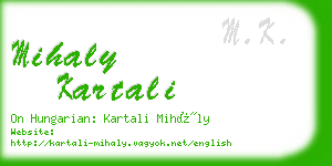 mihaly kartali business card